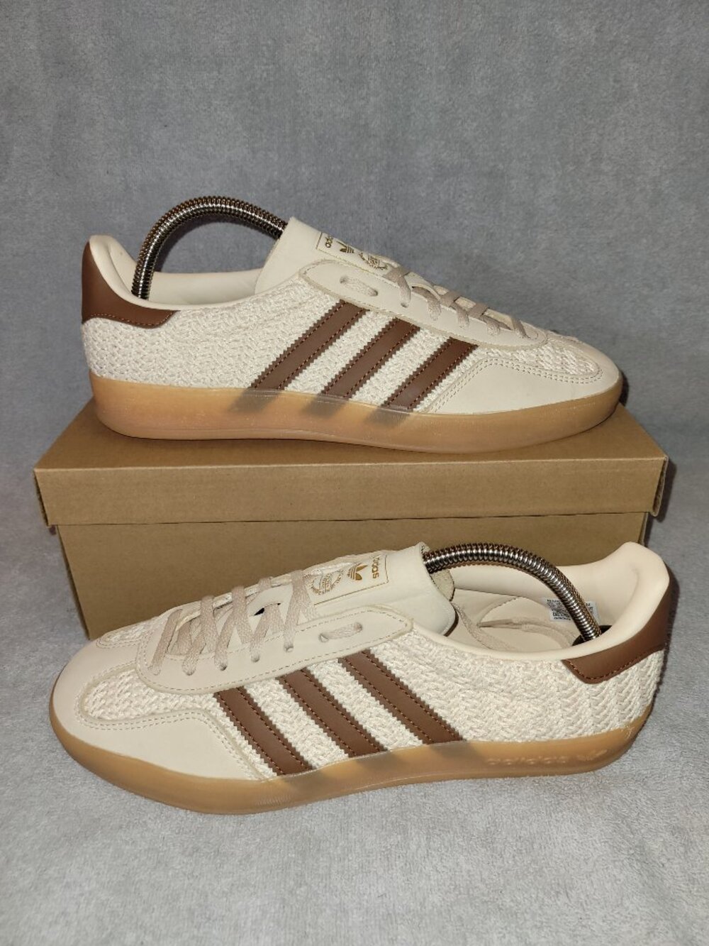 Adidas Gazelle Women's Size 10 Crochet Pack Beige Brown Sneakers JS1418 (#2383)